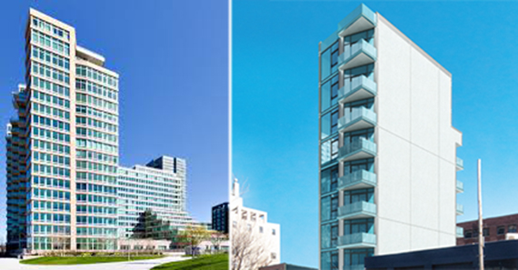 From left: The View and The Madison, two luxury developments in Long Island City 