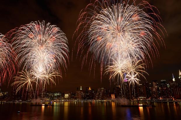  Fireworks light up the night sky during a Macy's Fourth of July Fireworks show 