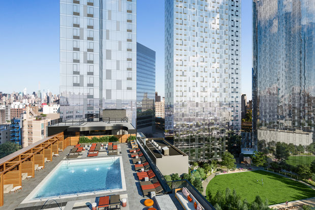  Tishman Speyer's Jackson Park project will include three towers and a private park along Queens Plaza South and Jackson Avenue. 