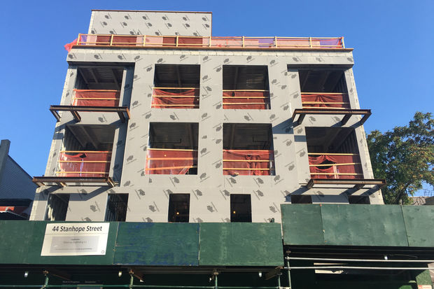  This Bushwick building includes four subsidizedapartments for singles and couplesmaking up to $38,100. 