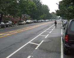 Buffered bike lane